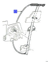 ΓΡΥΛΟΣ ΠΑΡΑΘΥΡΟΥ ΔΕΞΙΑ FORD FIESTA 1989-1996