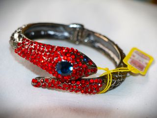 Βραχιόλι snake Queen Αντίκ με multicolor ζιρκόνια, χειροποίητο, συλλεκτικό, από κλείσιμο καταστήματος RQ017