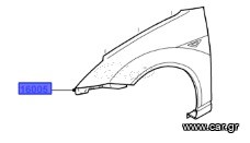ΦΤΕΡΟ ΕΜΠΡΟΣ ΔΕΞΙΑ FORD FOCUS 1998-2005