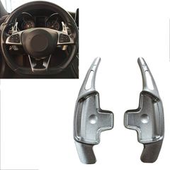 Paddles Shift Αλουμινίου Για Mercedes-Benz C-Class W205 / GLC / GLE / S-Class / CLA / GLA Ασημί 2 Τεμάχια