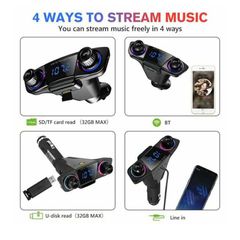 FM Transmitter M20 Με Bluetooth 2 USB Οθόνη LCD 12-24 Volt Μαύρο 1 Τεμάχιο-thumb-2