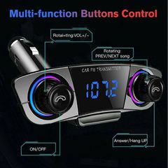 FM Transmitter M20 Με Bluetooth 2 USB Οθόνη LCD 12-24 Volt Μαύρο 1 Τεμάχιο-thumb-4