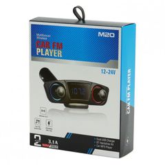 FM Transmitter M20 Με Bluetooth 2 USB Οθόνη LCD 12-24 Volt Μαύρο 1 Τεμάχιο-thumb-5