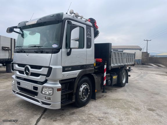 Ανατροπή + Γερανός Mercedes-Benz 2010 1836 Actros MP III Palfinger 18002 Ανατροπή