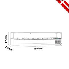 Βιτρίνα Set up μήκους 1800mm για GN 1/3-thumb-4