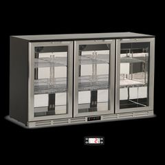Βιτρίνα συντήρησης Back Bar Inox με ανοιγόμενες πόρτες