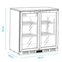 Βιτρίνα συντήρησης διπλή Back Bar-thumb-6