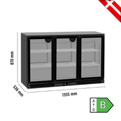 Βιτρίνα συντήρησης Back Bar με συρόμενες πόρτες 300lt-thumb-3