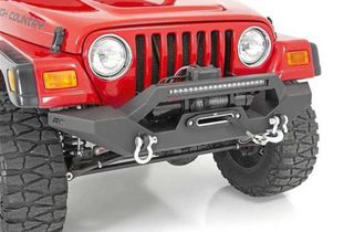 *ROUGH COUNTRY* ΕΜΠΡΟΣ ΠΡΟΦΥΛΑΚΤΗΡΑΣ ΜΕ LED BAR [JEEP WRANGLER YJ/TJ]