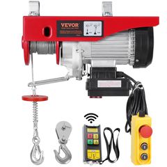 VEVOR Electric Hoist Crane Winch 1320 lbs 328 ft Wireless & 14 ft Wired Remote | VEVOR GR