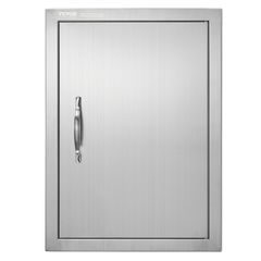 VEVOR BBQ Access Door, 407x559 mm Μονή Πόρτα Εξωτερικής Κουζίνας, Πόρτα από ανοξείδωτο ατσάλι Flush Mount, Επιτοίχια Κατακόρυφη Πόρτα με Λαβή, για BBQ Island, Ψητοπωλείο, Εξωτερικό ντουλάπι