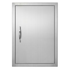 VEVOR BBQ Access Door, 432x610 mm Μονή Πόρτα Εξωτερικής Κουζίνας, Πόρτα από ανοξείδωτο ατσάλι Flush Mount, Επιτοίχια Κατακόρυφη Πόρτα με Λαβή, για BBQ Island, Ψητοπωλείο, Εξωτερικό ντουλάπι