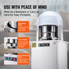 VEVOR Electric Dough Divider 20PCS Automatic Dough Cutter Bread Maker for Bakery-thumb-4