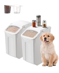 VEVOR 4,5 Gal/20Lx2 Μεγάλο δοχείο αποθήκευσης υλικών αεροστεγές κάδος αλευριού κουζίνας