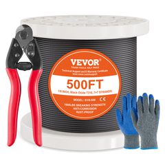 VEVOR T316 Καλώδιο από ανοξείδωτο χάλυβα 1/8" 7x7 Ατσάλινο Συρματόσχοινο 500 πόδια Κάγκελα καλωδίων