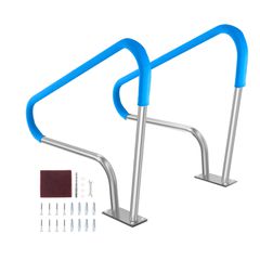 VEVOR Κουπαστή πισίνας 2 ΤΕΜ 48x36 ιντσών από ανοξείδωτο ατσάλι με πλάκα βάσης για σπα