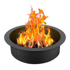 VEVOR Fire Pit Ring Round 36 inch Outer Steel Liner DIY Firepit Ring Campfire