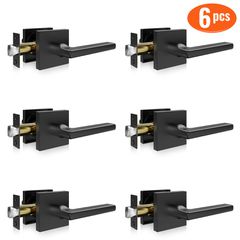 VEVOR Passage Door Handle 6 Pack Μαύρο ματ μοχλός εσωτερικής πόρτας που δεν κλειδώνει