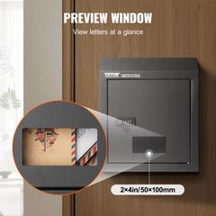 VEVOR Through The Door Key Drop Box Mailbox with Combination Lock Black-thumb-5