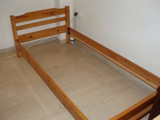 Κρεβάτι Μονό από Μασίφ Ξύλο