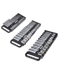 VEVOR Portable Socket Organizer Set 3PCS 76-Clip Magnetic Socket Tray Metric/SAE
