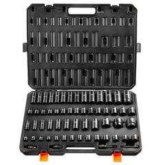 VEVOR Impact Sockets Σετ 59 τμχ 6-Point 3/8" & 1/2" Drive Bit Ratchet Tool Kit