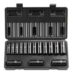 VEVOR Impact Sockets Σετ 15 τμχ Θήκη κιτ εργαλείων καστάνιας κίνησης 6 σημείων 3/8 ιντσών