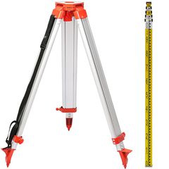 Τρίποδο αλουμινίου & 5m Survey Leveling Staff for Laser Level /Dumpy Tripod 1,65m