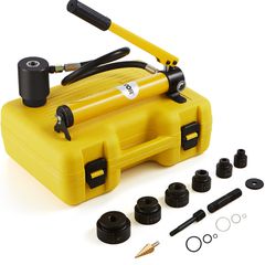 VEVOR 10 Ton Hydraulic Knockout Punch Kit, 1/2" έως 2" Conduit Hole Cutter Set, KO Tool Kit with Puncher 6 Piece, Metal Sheet Driver tools, for aluminium, Brass, Inox, Fiberglass and Plastic