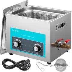 VEVOR 10L Ultrasonic Cleaner Καθαριστικό κοσμημάτων με χρονοδιακόπτη θερμάστρας για πόμολο καθαρισμού κοσμημάτων Δαχτυλίδια γυαλιών Οδοντοστοιχίες Μουσικά όργανα