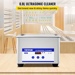 VEVOR 0.8L Ultrasonic Cleaners Ψηφιακός θερμαντήρας χρονοδιακόπτης για καθαρισμό κοσμημάτων Καθαρισμός γυαλιών 35W από ανοξείδωτο χάλυβα για επαγγελματική προσωπική οικιακή χρήση-thumb-1