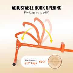 VEVOR Timberjack Log Lifter 4 σε 1 Log Roller 46.5 in Logging Forestry Multitool-thumb-2