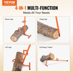 VEVOR Timberjack Log Lifter 4 σε 1 Log Roller 46.5 in Logging Forestry Multitool-thumb-1