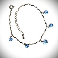 Αλυσίδα ποδιού Stainless steel 28cm με κρυστάλλους και zirgon από κλείσιμο καταστήματος RQ040
