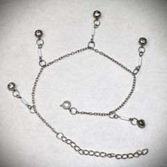 Αλυσίδα ποδιού Stainless steel 28cm με ημιπολύτιμους λίθους από κλείσιμο καταστήματος RQ052