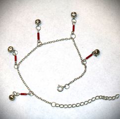 Αλυσίδα ποδιού Stainless steel 28cm με ημιπολύτιμους λίθους από κλείσιμο καταστήματος RQ054
