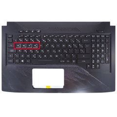 Πληκτρολόγιο Ελληνικό - Greek Laptop Keyboard Palmrest για Asus ROG Strix GL503 GL503V GL503VM GL503VD GL503VS V170146EK1 AEBKLU00020 V170146DK1 GR Backlight Βlack ( Κωδ.40952GRPALM )
