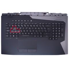 Πληκτρολόγιο Ελληνικό - Greek Laptop Keyboard Palmrest για Asus Rog G703 G703GS G703GI G703VI G703GX G703GXR 90NR0EU1-R31US0 90NR0HJ1-R31US0 90NR01B1-R30IT0 GR Backlight Black ( Κωδ.40656GRPALM )