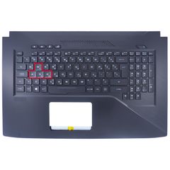 Πληκτρολόγιο Ελληνικό - Greek Laptop Keyboard Palmrest για Asus ROG Strix GL703VD GL703GE GL703VM GL703GE 90NB0GM2-R31ND0 90NR00D2-R30BG0 90NB0GL2-R31WB0 GR Backlight Βlack ( Κωδ.40952GRPALMTYPE2 )
