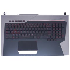 Πληκτρολόγιο - Laptop Keyboard Palmrest για Asus ROG G752 G752V G752VS G752VSK G752VM G752VY G752VT G752VL 90NB09V1-R30110 90NB09X1-R30110 US Black ( Κωδ.40569USPALMBL )