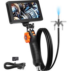 VEVOR Borescope Endoscope Two-Way 180° Articulating 5" IPS 8X Zoom 6,4mm