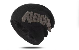 Unisex ζεστό χειμερινό σκουφακι μόδας NEW YORK με χοντρή επένδυση από γούνα