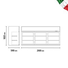 Βιτρίνα κατάψυξης τριπλή επιτοίχια 559lt-thumb-1
