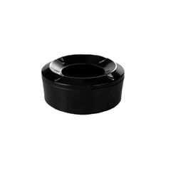 Σταχτοδοχείοι αντιανεμικό μελαμίνης, στρογγυλό, μαύρο, φ10.5xΥ4.5cm - Σετ 6 τεμαχίων