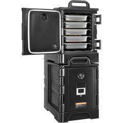 VEVOR Insulated Food Carrier Stackable Catering Dishbox 81QTx 2 Chafing Dishing Carrier