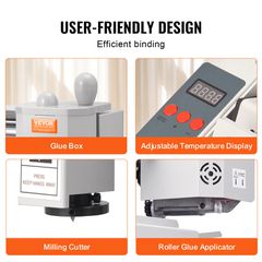 VEVOR Thermal Binding Machine Thermal Book Binder 400 Sheets A3 A4 A5 Documents-thumb-4