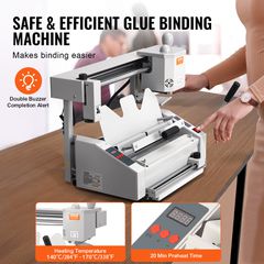 VEVOR Thermal Binding Machine Thermal Book Binder 400 Sheets A3 A4 A5 Documents-thumb-2
