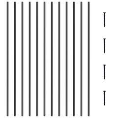 VEVOR Σκάλα Μεταλλικά Κάγκελα 11 Πακέτο 44''x0,5'' Άξονες αλουμινίου με βίδες