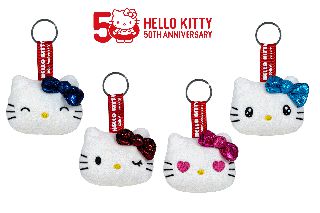 HELLO KITTY - Assortment of 48 Keychain Plushs - 4 models- 7cm