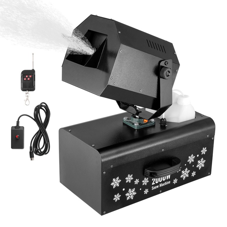 VEVOR Snow Machine 2000W Wireless Remote Swing Machine Snow Making for Holiday